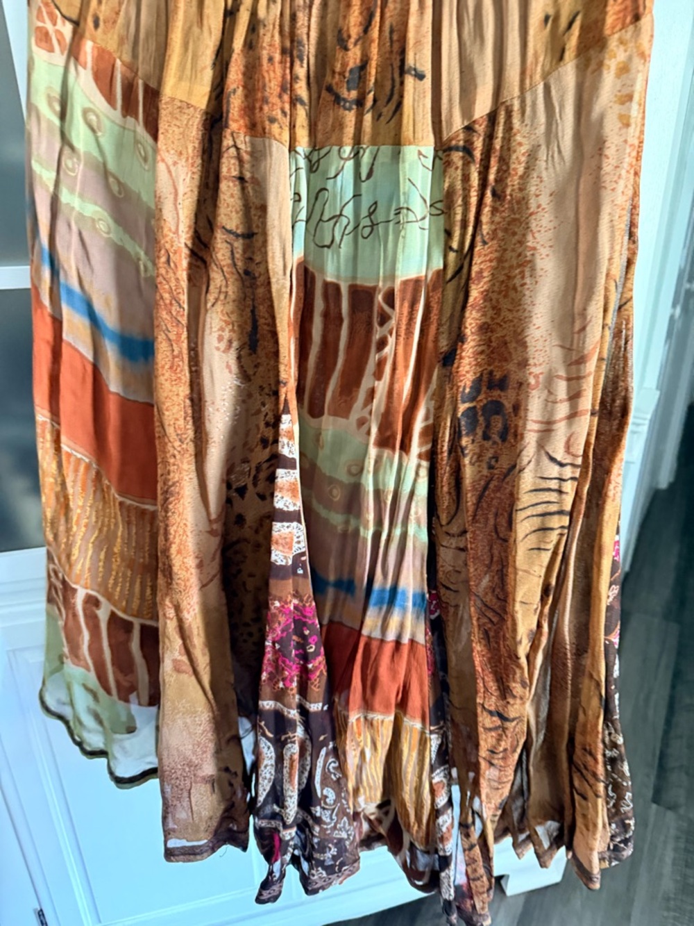 NWOT Coldwater Creek Multi-Panel Boho Skirt Petite Small
